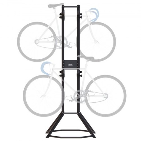 4 Bike Storage Rack, Free Standing Gravity Wall Vertical Bike Rack, Fully Adjustable Bike Rack Garage, Sturdy Steel & Easy