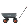 Dump Cart, Poly Garden Dump Cart with Easy to Assemble Steel Frame, Dump Wagon with 2-in-1 Convertible Handle, Utility Wheelbarr