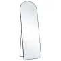 Arched Full Length Mirror, 65" x 22", Large Free Standing Leaning Hanging Wall Mounted Floor Mirror with Stand Aluminum Alloy Fr