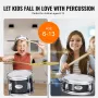 Kids Drum Set, 3-Piece, 14 in Beginner Drum Set with Adjustable Throne Cymbal Pedal Two Pairs of Drumsticks, 8" Tom Drum 10" Sna