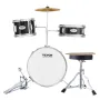 Kids Drum Set, 3-Piece, 14 in Beginner Drum Set with Adjustable Throne Cymbal Pedal Two Pairs of Drumsticks, 8" Tom Drum 10" Sna