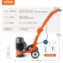 Betongulvlibemaskine 7 "Walk-Behind Polisher 2.0HP Justerbar