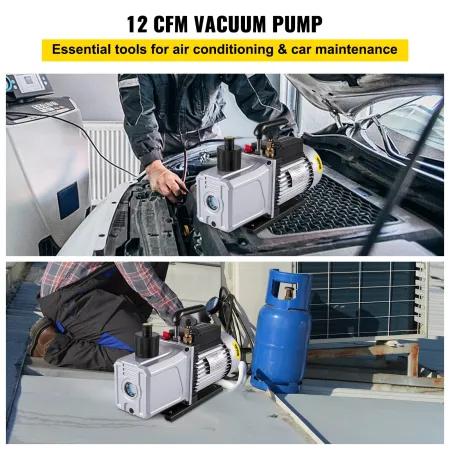 Vakuumpumpe dobbelt trin 12cfm 340 l/min indgangsport 1/4