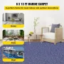 Indoor Outdoor Rug Carpet 5.9x13ft Outdoor Rug with Waterproof Back Outdoor Rug for Patio Porch Deck Garage Outdoor Area Rug Run