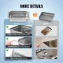 6 Pack 1/3 Size Hotel Pans Steam Table Pan Rustfrit stål 4 "dyb