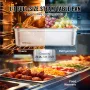 6 Pack Hotel Pans, Full Size Anti-Jam Steam Pan, 0.8mm Thick Stainless Steel Restaurant Steam Table Pan, 6-Inch Deep Commercial 