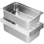 6 Pak i fuld størrelse hotelpaner Steam Table Pan Rustfrit stål