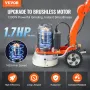 Concrete Floor Grinder 10"/25.4 cm Walk-Behind Polisher 3.0HP Adjustable Machine