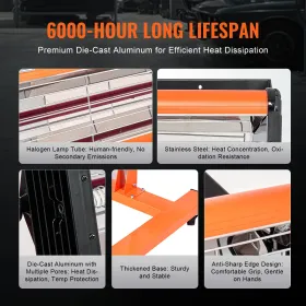 Portable Ventilator, 406.4mm Heavy Duty Cylinder Fan with 10m Duct Hose, 900W Strong Shop Exhaust Blower 5175CFM, Industrial