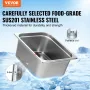 6 Pack Hotel Pans, 1/2 Size Anti-Jam Steam Pan, 0.8mm Thick Stainless Steel Restaurant Steam Table Pan, 6-Inch Deep Commercial T