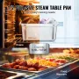6 Pack 1/2 Size Hotel Pans Steam Table Pan Rustfrit stål 6 "Dybt