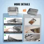 6 Pack 1/2 Size Hotel Pans Steam Table Pan Rustfrit stål 6 "Dybt