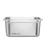 6 Pack Hotel Pans, 1/2 Size Anti-Jam Steam Pan, 0.8mm Thick Stainless Steel Restaurant Steam Table Pan, 6-Inch Deep Commercial T