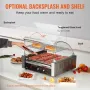 Elektrisk 30 hotdog 11 rulle grill komfurmaskine backsplash