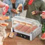 Elektrisk 30 hotdog 11 rulle grill komfurmaskine backsplash