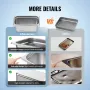 8 Pack 1/3 Size Hotel Pans Steam Table Pan Rustfrit stål 6