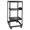 20U Open Frame Server Rack, 15''-40'' Adjustable Depth, Free Standing or Wall Mount Network Server Rack, 4 Post AV Rack with