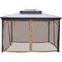 Patio Gazebo 10x12ft Hardtop Gazebo Gazebo with Mosquito Netting Outdoor Gazebo Patio Tent Garden Winds Replacement Canopy Doubl