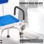Swivel Shower Chair 360 Degree, Adjustable Shower Seat with Armrests and Backrest for Inside Shower or Bathtub, Non-Slip Rotatin