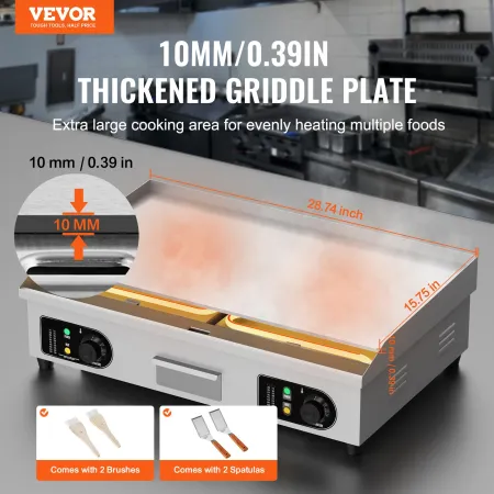 COMMERCIAL ELEKTRISK GRIDDLE 4400 W MODTOP FLAT TOP GRILL 122â