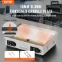 Commercial Electric Griddle, 4000W Countertop Flat Top Grill, 122℉-572 ℉ Adjustable Temp, 25.98 x 15.75 x 0.39in Stainless Steel