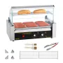 Elektrisk 18 hotdog 7 rulle grill komfurmaskine backsplash &