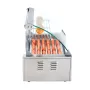 Electric 18 Hot Dog 7 Roller Grill Cooker Machine Backsplash & Shelf 1.4KW