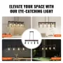 4-Light Kitchen Island Pendant Lights 60W Justerbar spisestue
