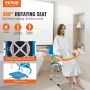 Swivel Shower Chair 360 Degree, Adjustable Shower Seat with Pivoting Arms & Padded Bath Seat for Inside Shower or Tub, Non-Slip 