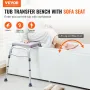 Tub Transfer Bench for Bathtub 500lbs, Shower Seats for Adults, Lightweight Shower Bench for Elderly and Disabled with Padded Se