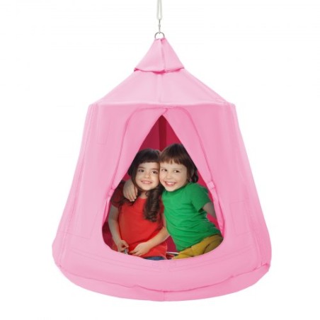 Hanging Tree Tent Ceiling Swing Hammock for Kids 46" H x 43.4" Dia. Pink