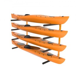 Wall Kayak Storage Rack, 4-Capacity Wall Mounted Kayak Holders for Kayak Canoe Paddle Board, Kayak Storage Hooks with