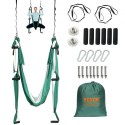 Aerial Yoga Swing Set, 2.7 Yards Yoga Hammock Hanging Swing Aerial Sling Inversion Fly Kit Trapeze Inversion Equipment with