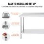 24 x 72 x 36 Inch Stainless Steel Work Table, Commercial Food Prep Worktable Heavy Duty Prep Worktable, Metal Work Table with Ad