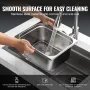 8 Pack 1/2 Size Hotel Pans Steam Table Pan Rustfrit stål 4