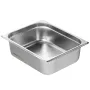 8 Pack Hotel Pans, 1/2 Size Anti-Jam Steam Pan with Lid, 0.8mm Thick Stainless Steel Steam Table Pan, 4-Inch Deep Commercial Tab