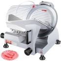 Commercial Meat Slicer, 240W Electric Deli Food Slicer, 10 inch Carbon Steel Blade Electric Food Slicer, 350-400RPM Meat