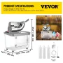 Snow Cone Machine Commercial 180 kg/t, Snowball Machine