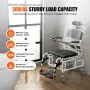 Shower Wheelchair 17.5in Al Alloy Bathroom Wheelchair for Disabled Adult