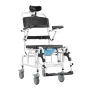 Shower Wheelchair 17.5in Al Alloy Bathroom Wheelchair for Disabled Adult