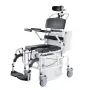 Shower Wheelchair 17.5in Al Alloy Bathroom Wheelchair for Disabled Adult