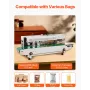 Continuous Bag Band Sealing Machine, 0.24-0.47 in/6-12 mm Seal Width, Horizontal Band Sealer Machine with Digital Temperature Co