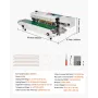 Continuous Bag Band Sealing Machine, 0.24-0.47 in/6-12 mm Seal Width, Horizontal Band Sealer Machine with Digital Temperature Co
