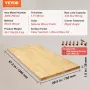 Tabel Top Solid Wood Desk Top 47,2 "X 29,5" X 1,5 "Rektangulært