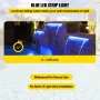 Pool Fountain Spillway 11.8x3.2x8.1 Inches, Fountain Spilway Blue Strip LED Light, Pool Waterfall Fountain Solid Acrylic, Pool W