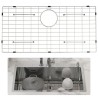 Sink Protector Grid, 27.5"x13.5" Stainless Steel Sink Grates, Rear Drain Sink Grates with R5 Corner Radius, Large Sink Bottom