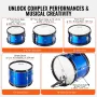 Kids Drum Set 5-delt 16 i Beginner Children Drum Set med tronblå