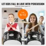 Kids Drum Set, 5-Piece, 16 in Beginner Full Drum Set with Bass Toms Snare Floor Drum Adjustable Throne Cymbal Hi-Hat Pedal and T