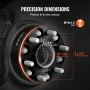 Wheel Spacers, 2" 6"x5.5" Wheel Adapters, 6 Lug Forged Spacer, 78.1 mm Bore Hubcentric M14 x1.5 Studs Spacers, Fit for 1984-2018