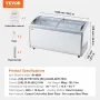 460 L COMMERCIAL ICE CREACE CASE Gelato Dypping Freezer Cabinet